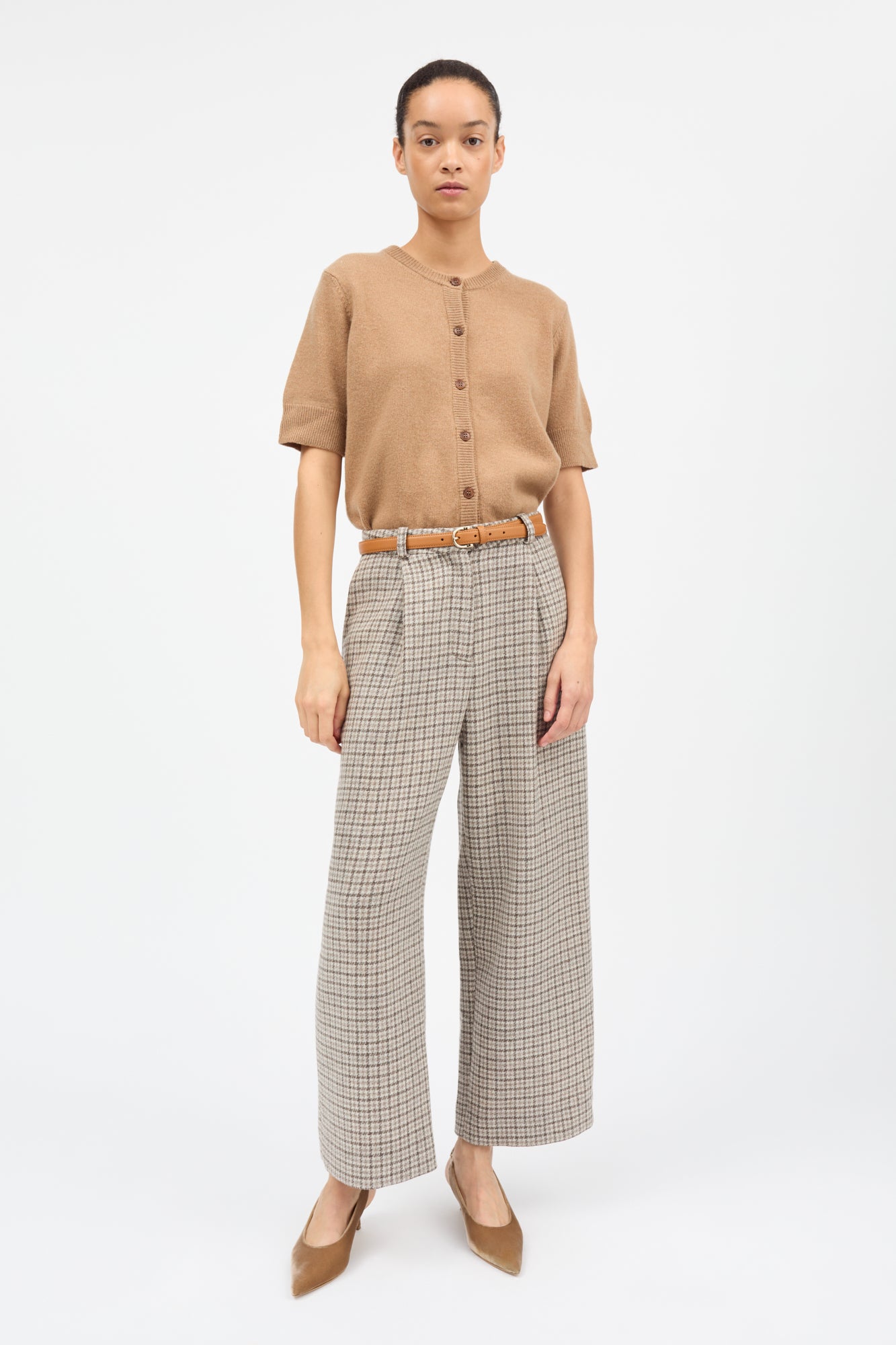 Skall Studio Bob trousers Trousers Brown/grey small heritage check